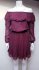 Abito animalier rosso bordeaux