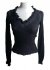 Maglia nera in lana elasticizzata