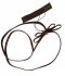 Cintura sottile marrone con strass
