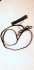 Cintura sottile marrone con strass
