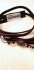 Cintura sottile marrone con strass