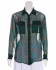 Camicia verde animalier in seta
