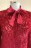 Camicia rossa in seta lavorata