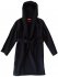 Cappotto blu con cappuccio