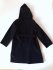 Cappotto blu con cappuccio
