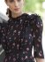 Abito nero a fiori