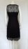 Abito nero in pizzo midi