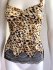 Top animalier con pizzo