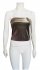 Top satinato con zip