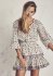 Abito mini floreale in cotone