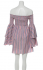 Abito a righe off shoulder