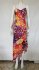 Abito lungo in viscosa arancio
