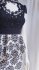 Abito bicolore con strass