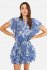 Abito paisley bianco e blue