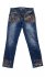 Jeans con strass e pietre