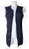 Gilet blu zebrato zip