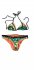 Bikini verde e oro a triangolo