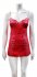 Top rosso in pizzo