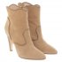 Stivaletti in camoscio beige