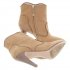 Stivaletti in camoscio beige