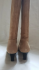Stivali in camoscio beige