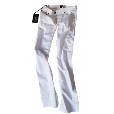 Pantaloni in cotone bianchi 