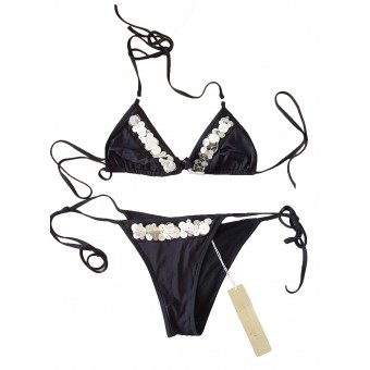 Costume nero con paillettes