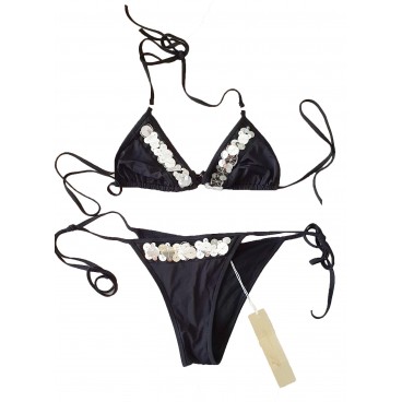 Costume nero con paillettes