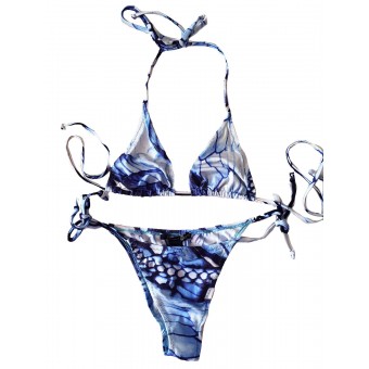 Bikini maculato azzurro