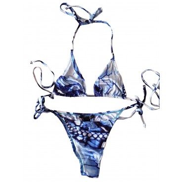 Bikini maculato azzurro