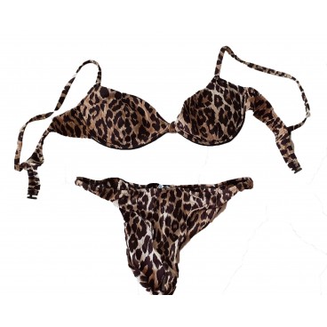Costume due pezzi leopardato 