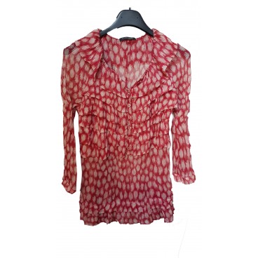 Camicia rossa in seta 