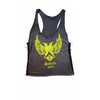 T-shirt grigia logo con catene