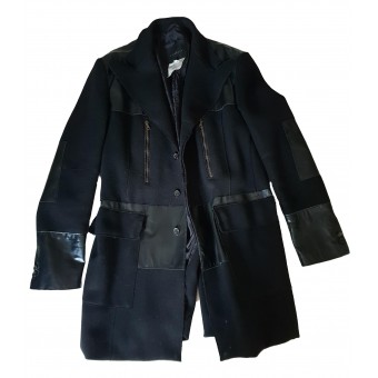 Cappotto nero in lana e cashmere