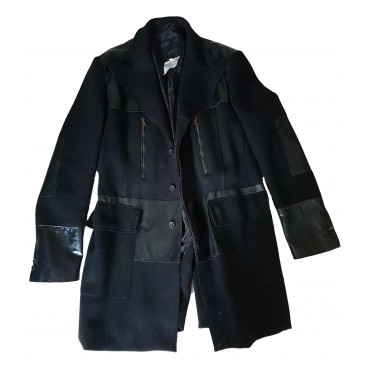 Cappotto nero in lana e cashmere