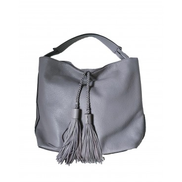 Borsa in nappa grigia