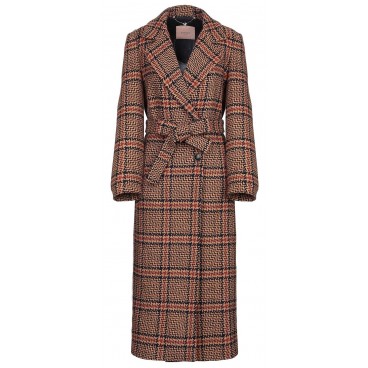 Cappotto in lana a quadri