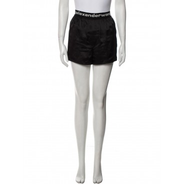 Shorts nero in seta 