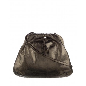 Borsa in pelle metallizzata