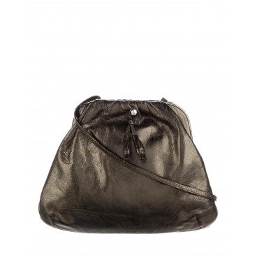Borsa in pelle metallizzata