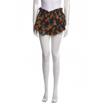Shorts in lino a fiori