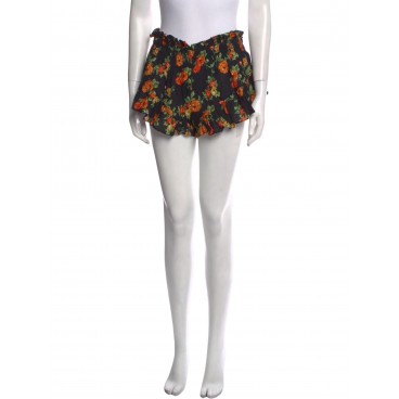 Shorts in lino a fiori