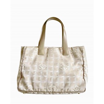 Borsa tote in tela e pelle