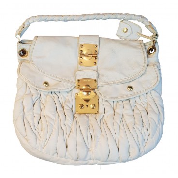 Borsa Coffer in Pelle bianca