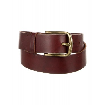 Cintura in pelle marrone