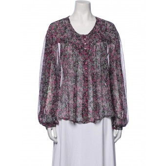 Blusa a fiori in seta 