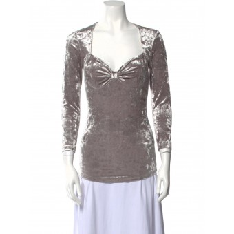 Top in velluto grigio