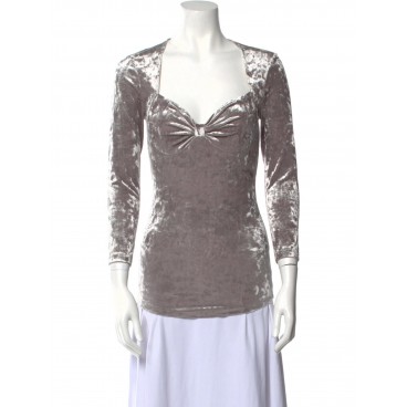 Top in velluto grigio