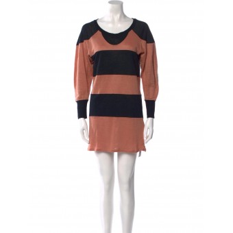Maglione lungo a righe