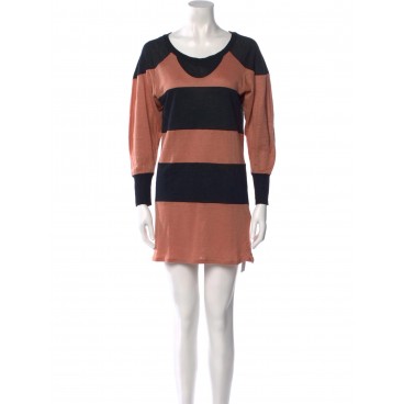 Maglione lungo a righe